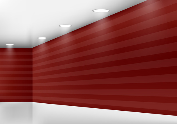 άδειο δωμάτιο με τους τοίχους κόκκινο  - Διάνυσμα, εικόνα