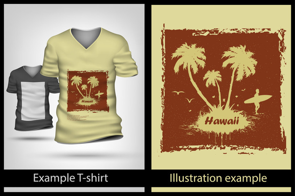 Example illustration on T-shirt - Vector, Image