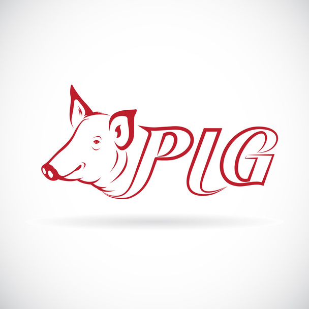Vektor-Design ein Schweinekopf ist Text auf weißem Hintergrund. - Vektor, Bild