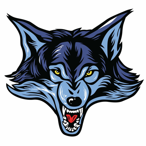 Wolf cabeça mascote vetor ilustração
 - Vetor, Imagem