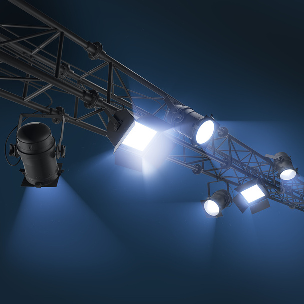 3D-s lógó fényszóró vagy tetőalnézet, alátétnek - Fotó, kép