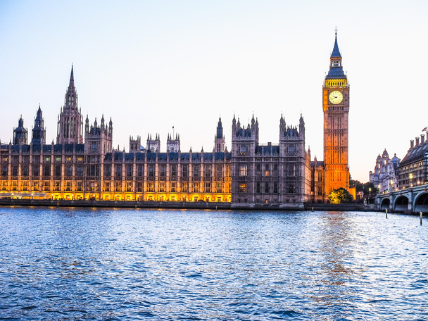 Domy Parlamentu w Londynie HDR - Zdjęcie, obraz