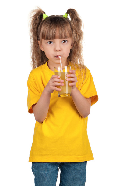κοριτσάκι με χυμό - Φωτογραφία, εικόνα