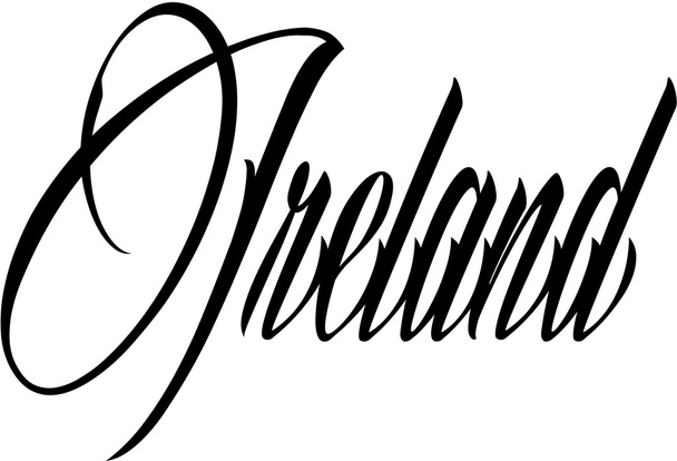 Ireland text sign - Vector, Image