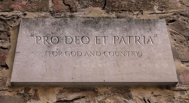 Pro deo et patria. Une phrase latine signifiant Pour Dieu et la patrie
. - Photo, image