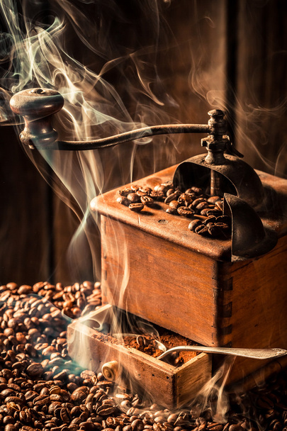 Aroma of roasted coffee seeds - Photo, Image