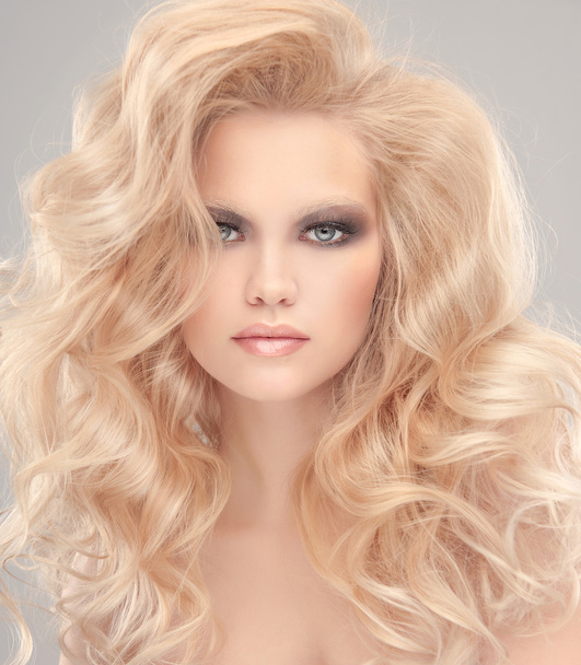 Fashion model with long blond hair. - Photo, Image
