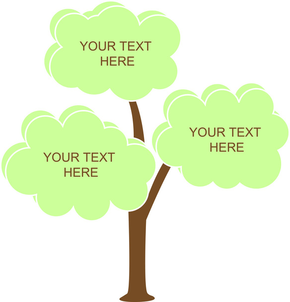 Conceptual banners on a tree - Vector, imagen