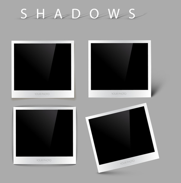 Set of vector photos with shadow effects - Vector, Image