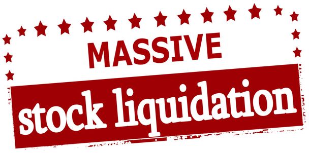 Massive stock liquidation - Vector, Image