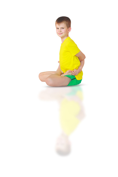 Dhanurasana kid йога - Фото, изображение