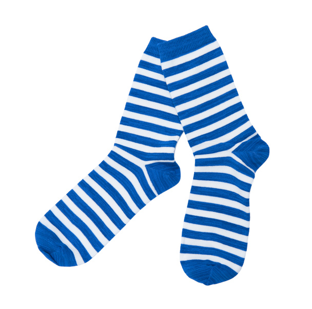 gestreifte Socken isoliert auf weißem Hintergrund - Foto, Bild