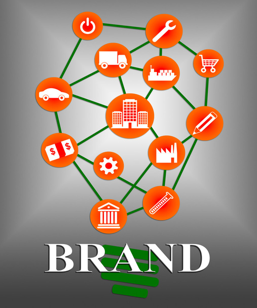 Iconos de marca indica la identidad de la empresa y la marca
 - Foto, Imagen