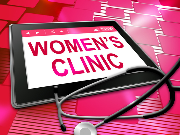 Womens kliniek toont Online vrouwelijke gezondheid 3d illustratie - Foto, afbeelding