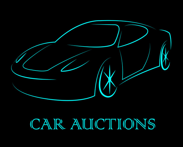Auto aukce znamená přihazování na motorových vozidel - Fotografie, Obrázek