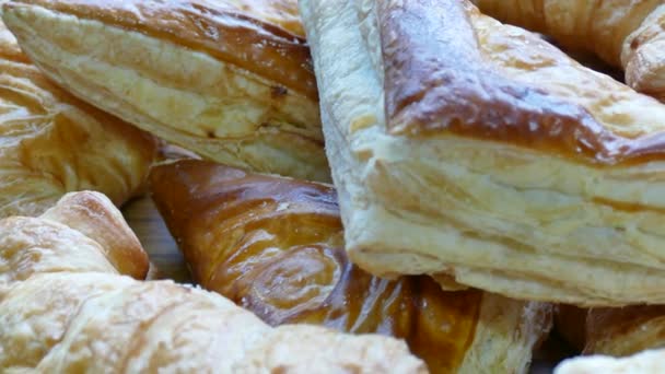 fresh baked croissants - Footage, Video