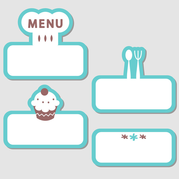 A set of elements for restaurant - Vector, afbeelding