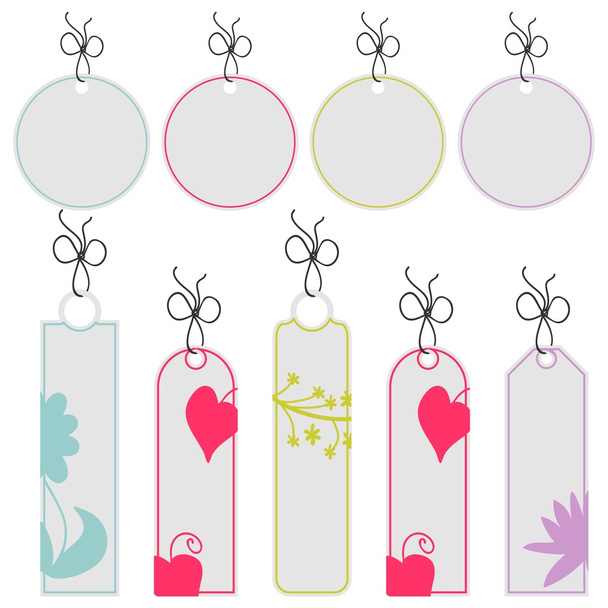 Decorative tags set - Вектор,изображение