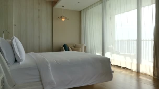 Decoration in bedroom interior - Footage, Video