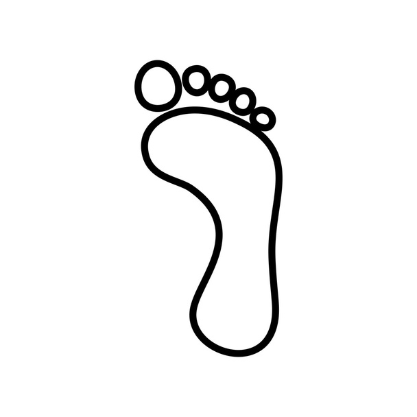 Empreintes des pieds humains
,  - Vecteur, image