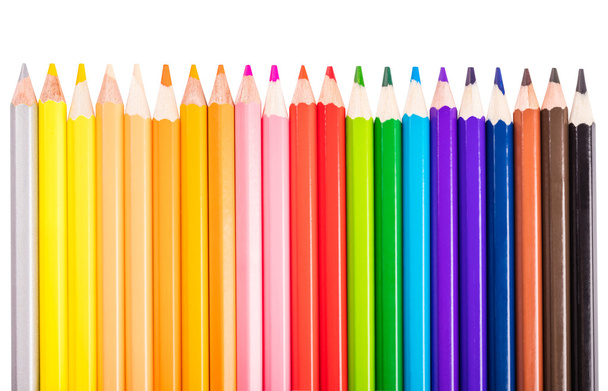 різнокольорові загострені олівці крупним планом
  - Фото, зображення