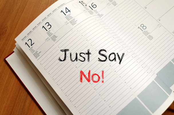 Just say no text concept on notebook - Photo, Image
