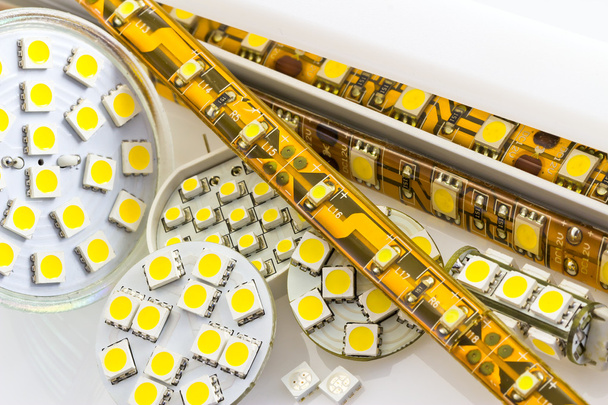 SMD LED-strip também G4 lâmpadas LED e chips separados
 - Foto, Imagem