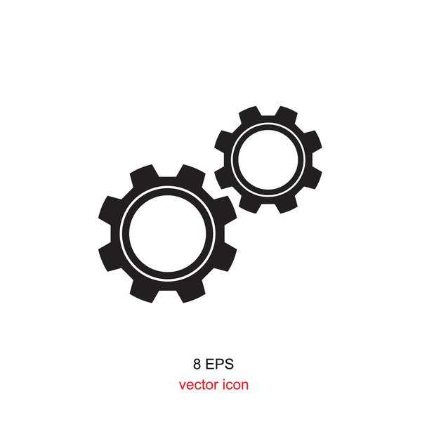 Icono de engranajes simples
 - Vector, Imagen