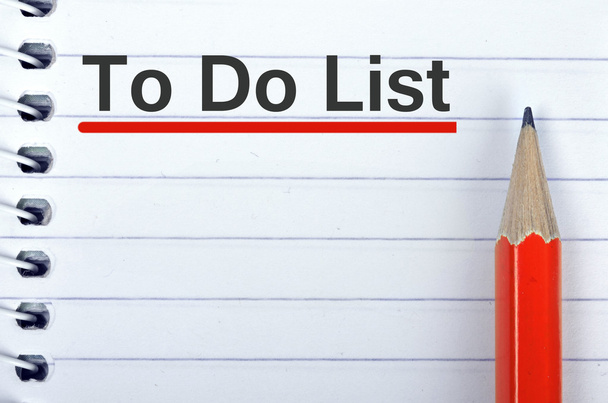 To do list text on notepad and pencil - Фото, изображение