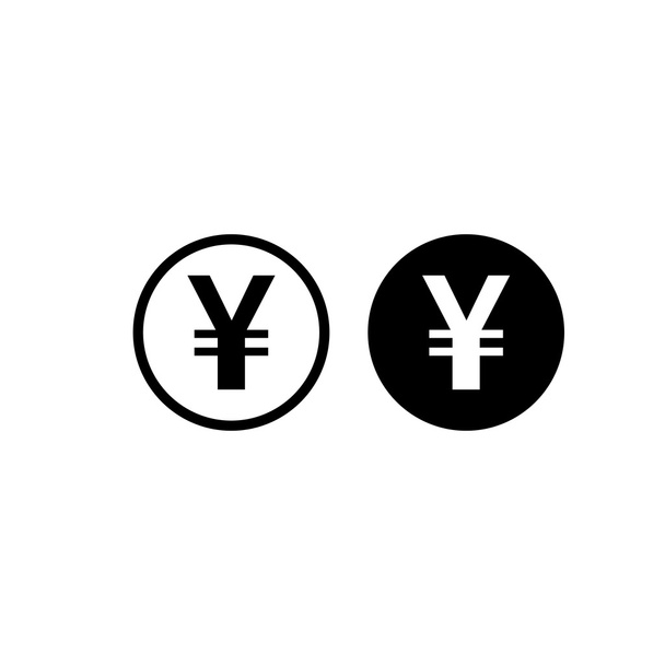 Ícone plano Yen japonês para aplicativos e sites
 - Vetor, Imagem