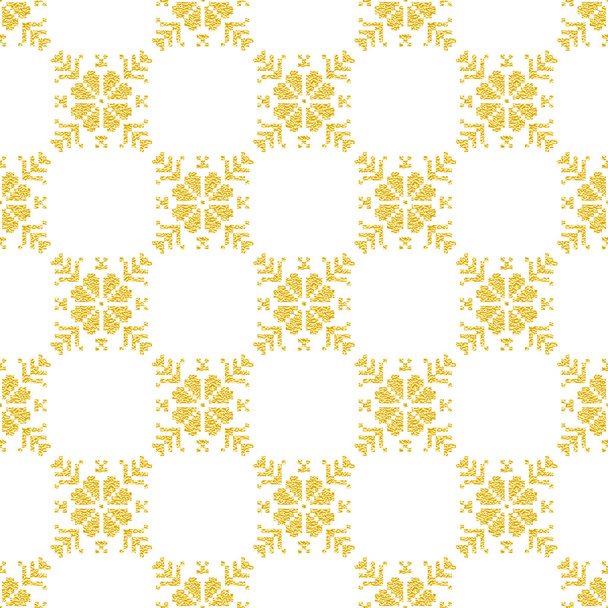 seamless geometric winter gold pattern - Vektori, kuva