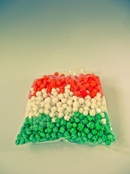 Indiai édes snack formájában indiai Tricolor zászló - Fotó, kép