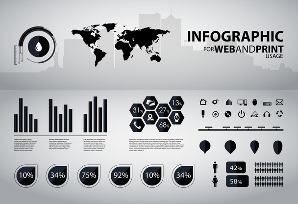 High quality business infographic elements - Vektor, obrázek