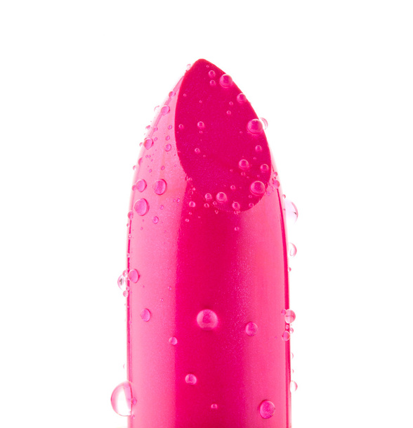 Batom rosa com gotas de água
 - Foto, Imagem