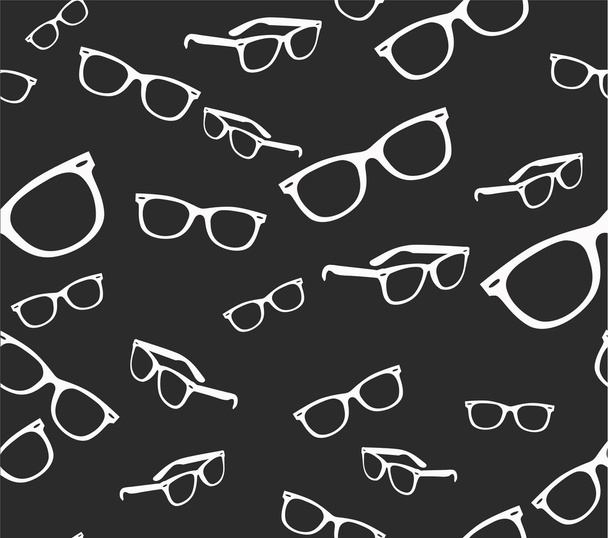 Seamless spectacles, glasses pattern, eyeglasses, specs. Sunglasses - Vetor, Imagem