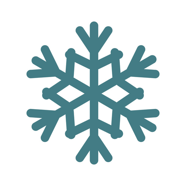 Snowflake icon, flat style - Διάνυσμα, εικόνα