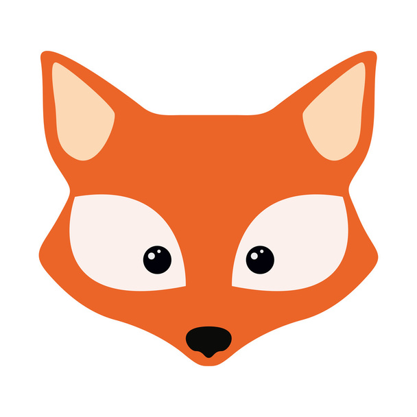 Schattig fox gezicht - Vector, afbeelding