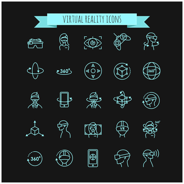 Iconos de realidad virtual y aumentada
 - Vector, Imagen