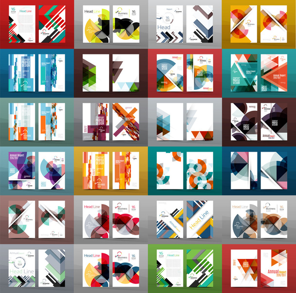 Mega raccolta di relazioni annuali aziendali copre, formato A4
 - Vettoriali, immagini