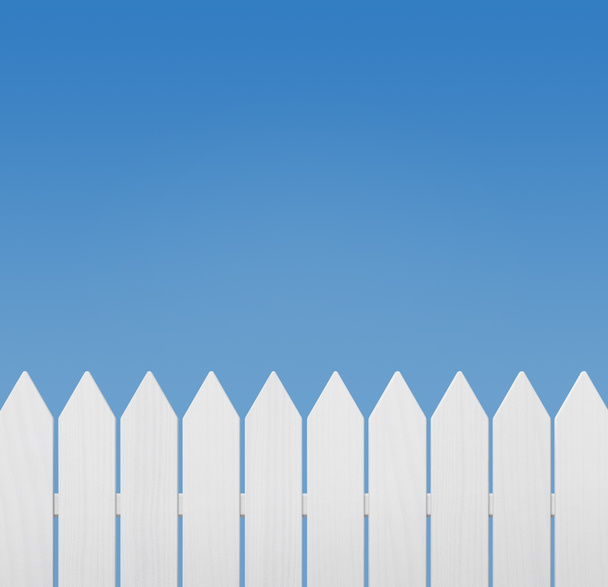 Wooden fence against clear sky - Photo, Image