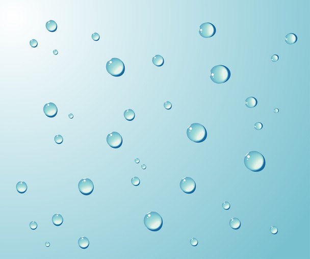 σταγόνες νερού διάνυσμα φόντο μπλε - Διάνυσμα, εικόνα