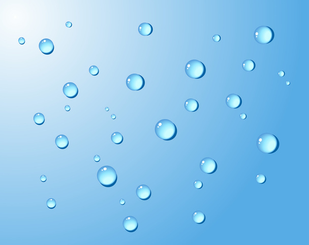 kapky vody vektorový pozadí modré - Vektor, obrázek