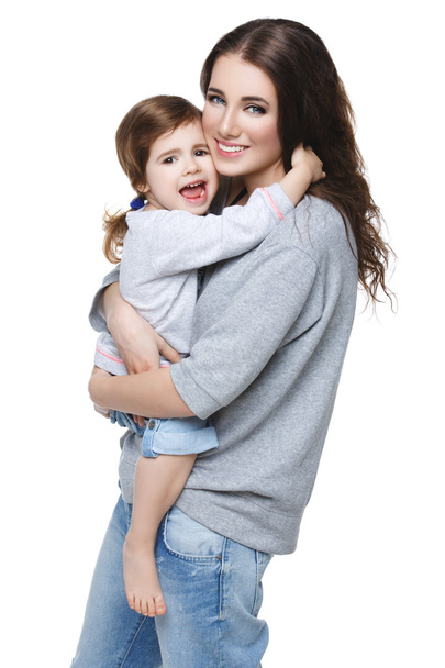 Beautiful young mother with little daughter - Foto, Bild