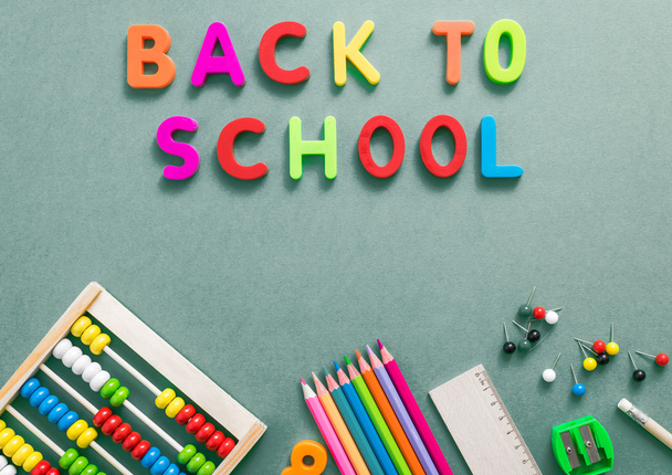 back to school colorful background - Foto, Imagen