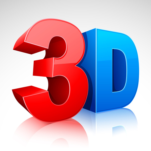 Símbolo de palabra 3D
 - Vector, imagen