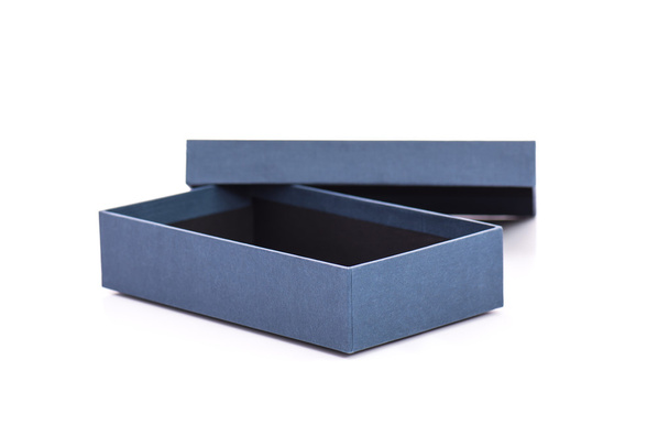 Boîte cadeau ouverte bleue
 - Photo, image