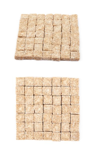 Square made of sugar cubes isolated - Fotó, kép