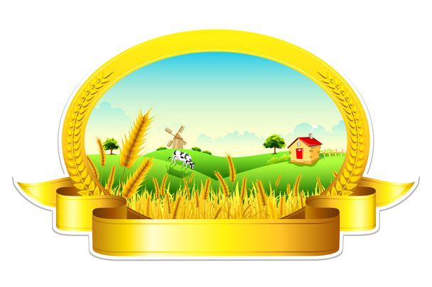 Wheat Farm - Vector, Image