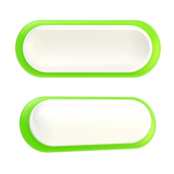 Set of two green glossy copyspace button template banners - Fotó, kép