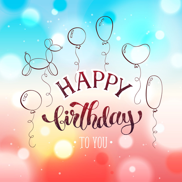 Happy birthday card - Vetor, Imagem